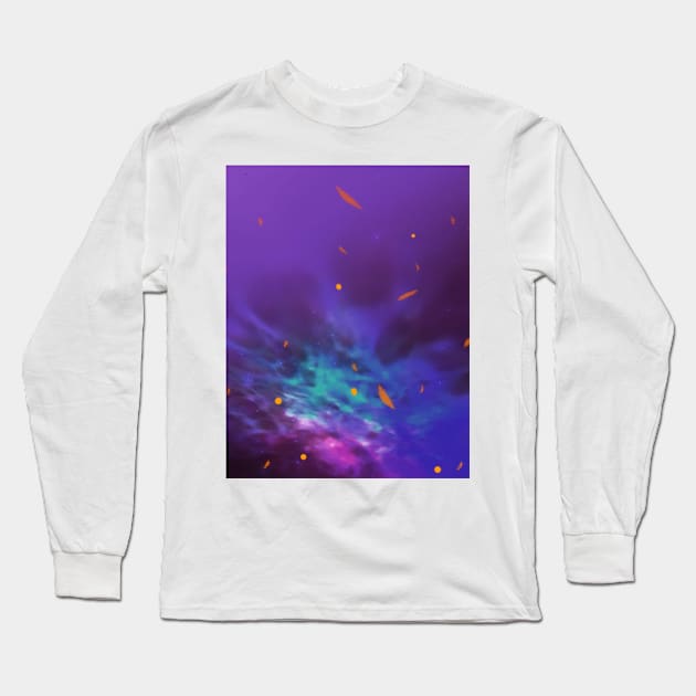 Purple Space Patrol Long Sleeve T-Shirt by Odd Bird Arts